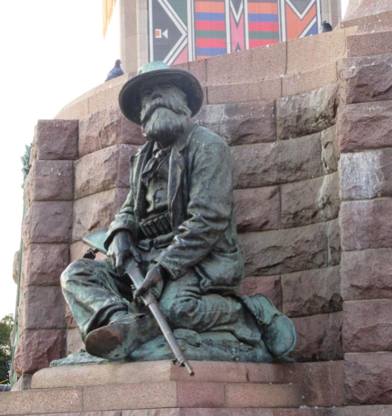 Boer sculpture below Paul Kruger Anne Samson 1.png The Heritage